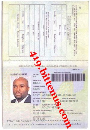 Passport Copy- DR11. DAVID THULI